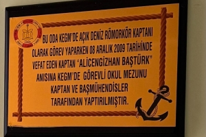 İTÜ Denizcilik Fakültesi öğrenci yurdunda görev başında vefat eden kaptanların adına tefriş edilmesi