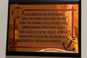 İTÜ Denizcilik Fakültesi öğrenci yurdunda görev başında vefat eden kaptanların adına tefriş edilmesi